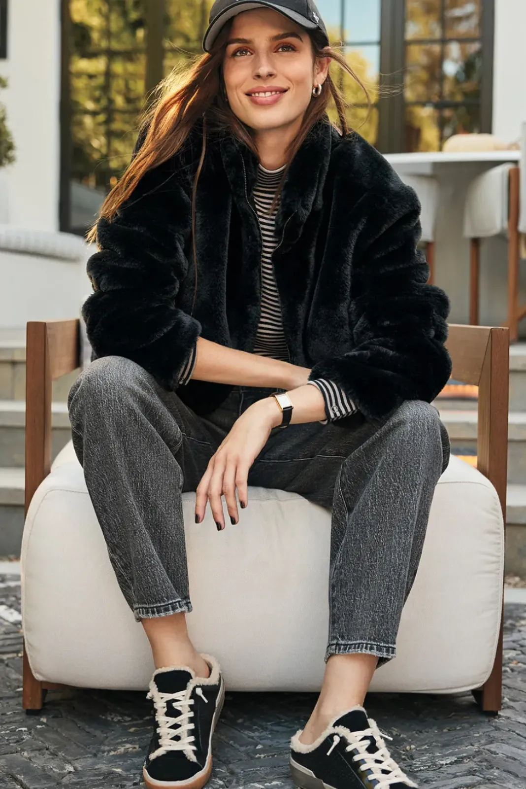 Blazers & Jackets<SANCTUARY Lux Fur Coat Black