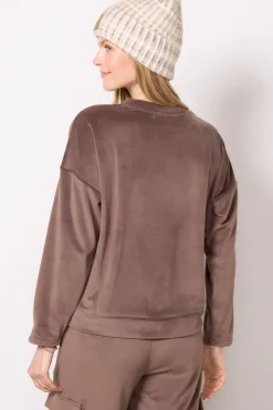 Intimates & Lounge|Matching Sets<BAREFOOT DREAMS LuxeChic Tucked Sweatshirt Java