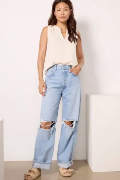 Tops & Tees<EVEREVE Lydia Satin Tank Sanddollar