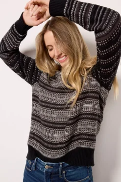 Sweaters<EVEREVE Lyric Fair Isle Pullover Black
