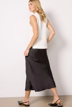 Skirts<EVEREVE Maddie Satin Skirt Black