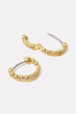 Jewelry<GORJANA Madison Shimmer Huggies Gold