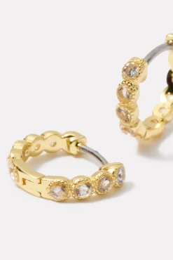Jewelry<GORJANA Madison Shimmer Huggies Gold