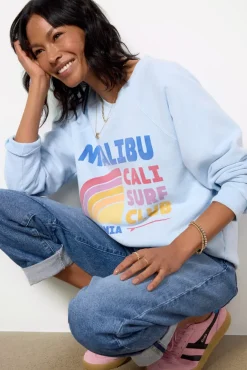 Sweatshirts<RETRO BRAND BLACK LABEL Malibu Surf Club Sweatshirt Vintagecarolinablue