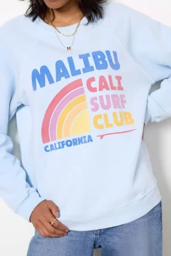 Sweatshirts<RETRO BRAND BLACK LABEL Malibu Surf Club Sweatshirt Vintagecarolinablue
