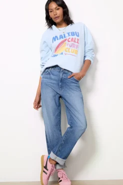 Sweatshirts<RETRO BRAND BLACK LABEL Malibu Surf Club Sweatshirt Vintagecarolinablue