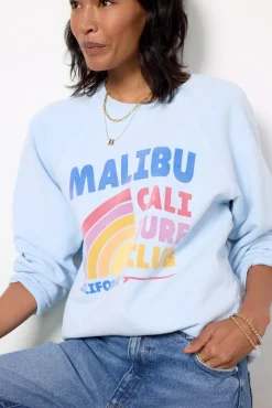 Sweatshirts<RETRO BRAND BLACK LABEL Malibu Surf Club Sweatshirt Vintagecarolinablue