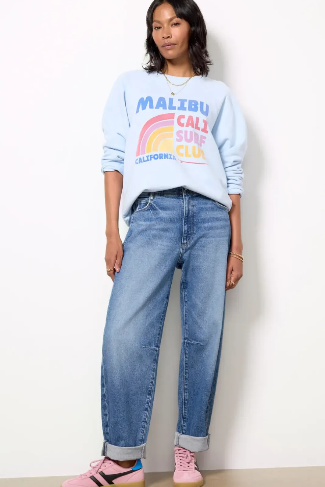 Sweatshirts<RETRO BRAND BLACK LABEL Malibu Surf Club Sweatshirt Vintagecarolinablue