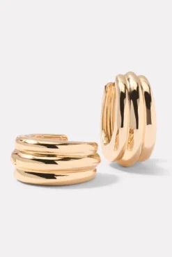 Jewelry<EVEREVE Mansfield Ribbed Hoop Gold