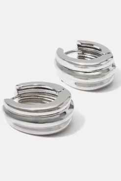 Jewelry<EVEREVE Mansfield Ribbed Hoop Silver