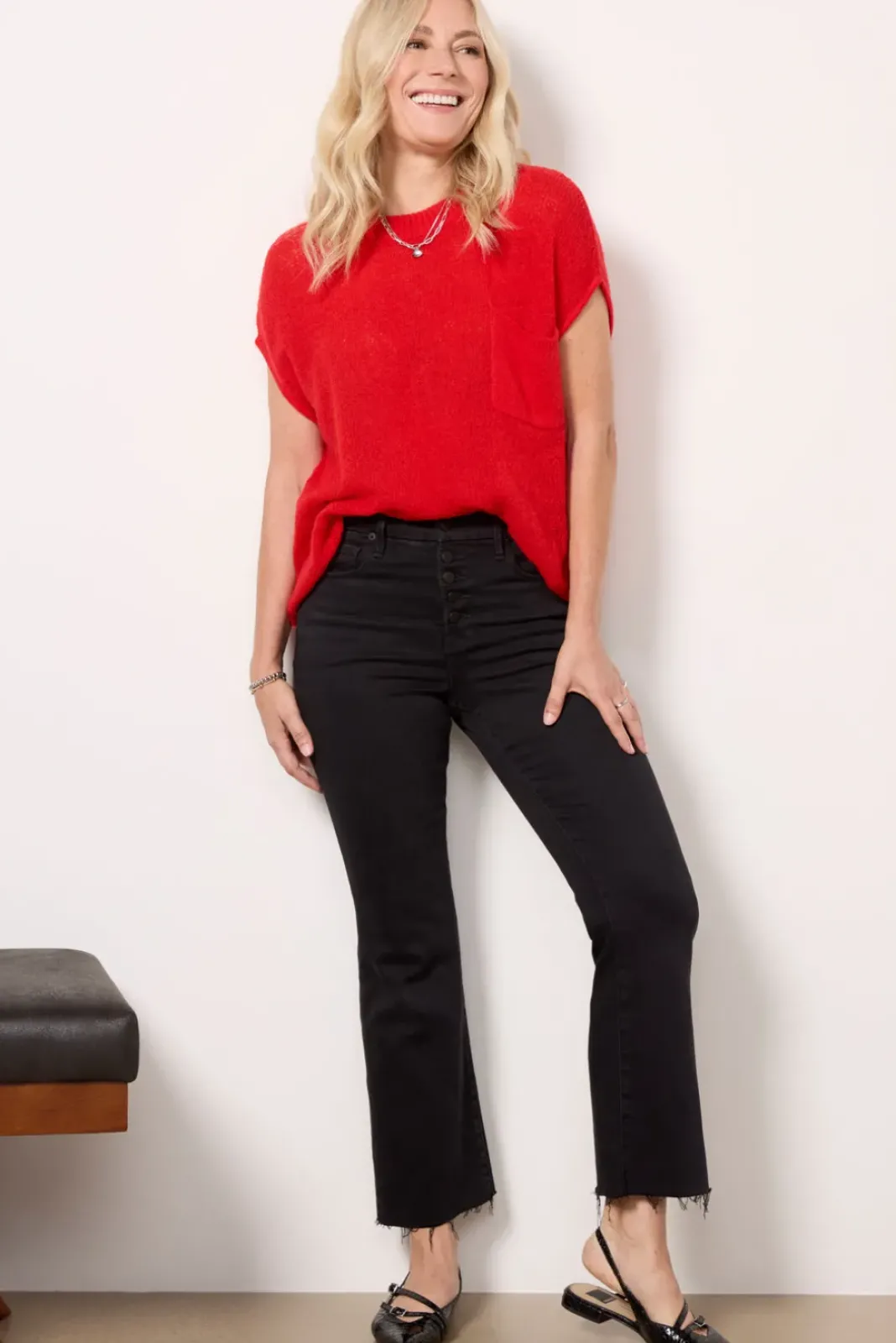 Sweaters<LNA Maren sweater Brightred