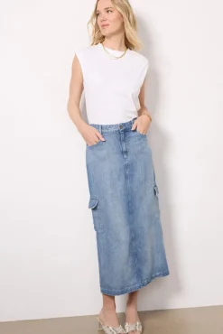 Tops & Tees<NATION LTD Marina Muscle Tee Opticwhite