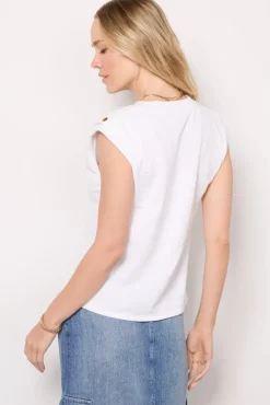 Tops & Tees<NATION LTD Marina Muscle Tee Opticwhite
