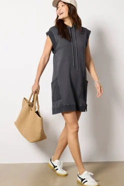 Dresses<EVEREVE Marley Sweatshirt Dress Washedblack