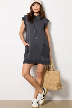 Dresses<EVEREVE Marley Sweatshirt Dress Washedblack