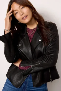 Blazers & Jackets<EVEREVE Marren Moto Jacket Black