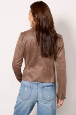 Blazers & Jackets<EVEREVE Marren Moto Jacket Cocoa