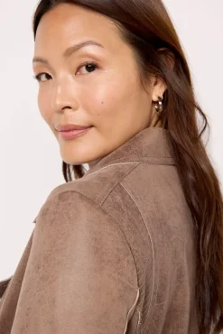 Blazers & Jackets<EVEREVE Marren Moto Jacket Cocoa
