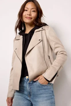 Blazers & Jackets<EVEREVE Marren Moto Jacket Earlgrey