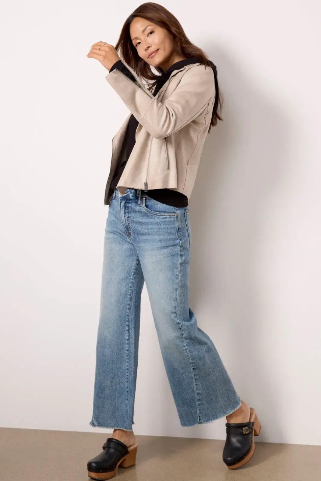 Blazers & Jackets<EVEREVE Marren Moto Jacket Earlgrey