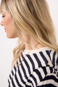 Tops & Tees<NATION LTD Marsel Long Sleeve Top Pointellestripe