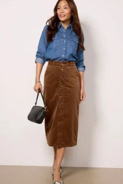 Skirts<PAIGE Meadow Midi Skirt Maplebrown