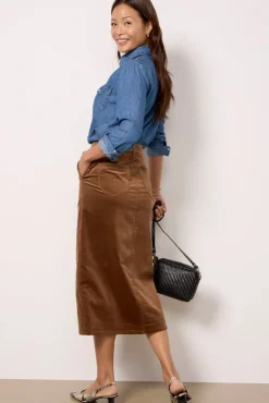 Skirts<PAIGE Meadow Midi Skirt Maplebrown