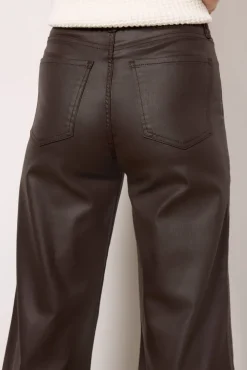 Pants & Leggings<KUT FROM THE KLOTH Meg Coated Wide Leg Chocolate