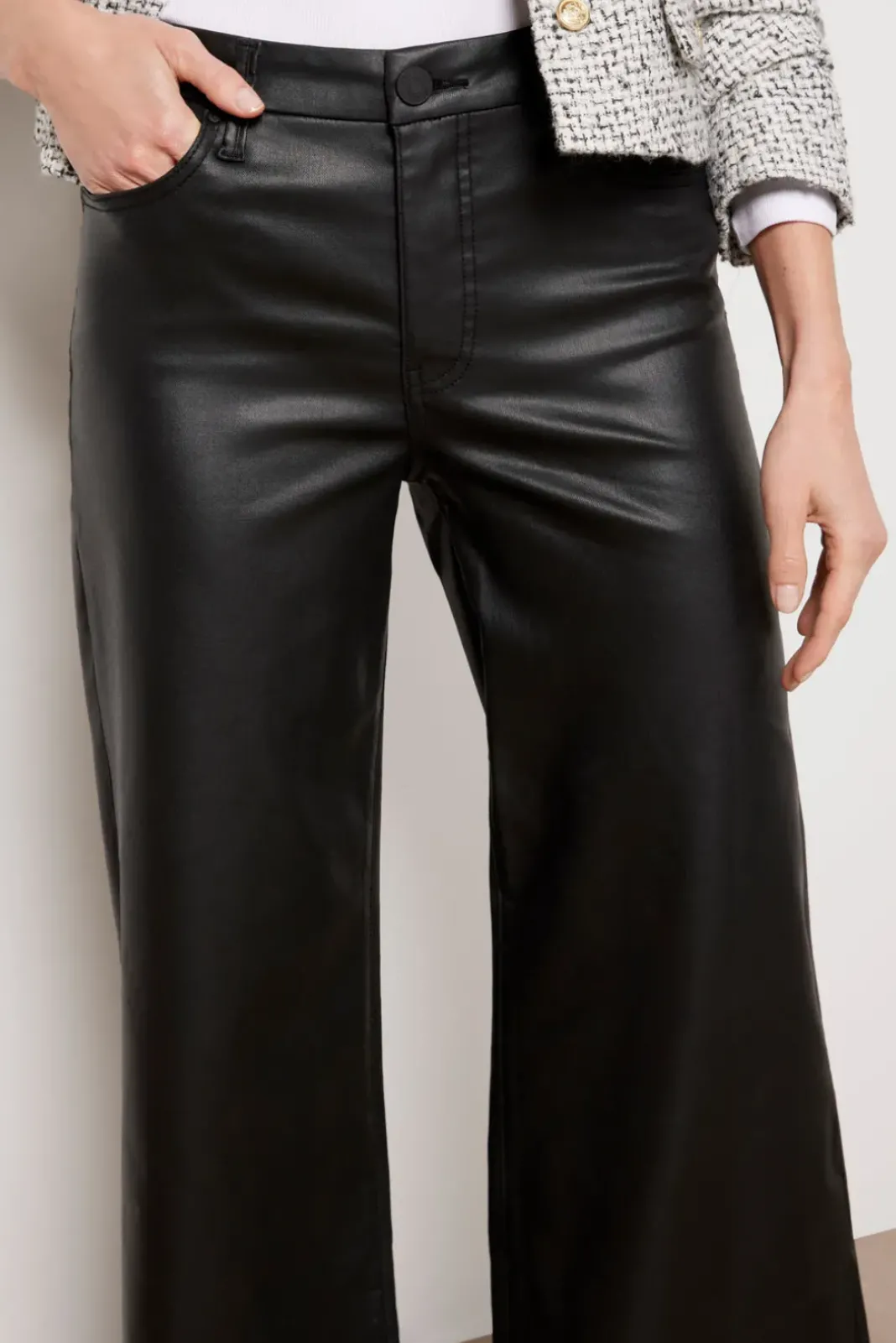 Pants & Leggings<KUT FROM THE KLOTH Meg Coated Wide Leg Black