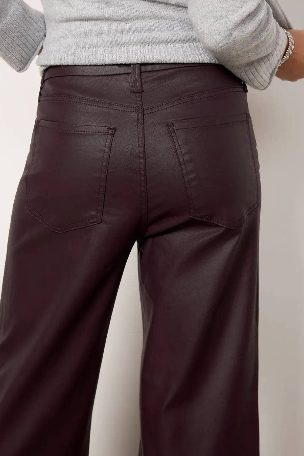 Pants & Leggings<KUT FROM THE KLOTH Meg Coated Wide Leg Sangria