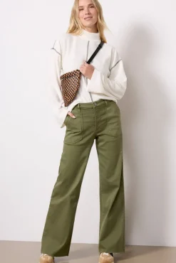 Pants & Leggings<KUT FROM THE KLOTH Meg Utility with Raw Hem Sage
