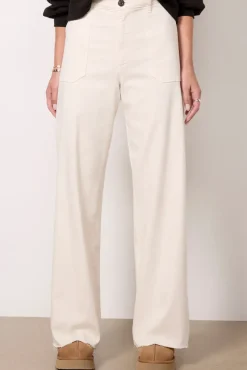 Pants & Leggings<KUT FROM THE KLOTH Meg Utility with Raw Hem Ecru