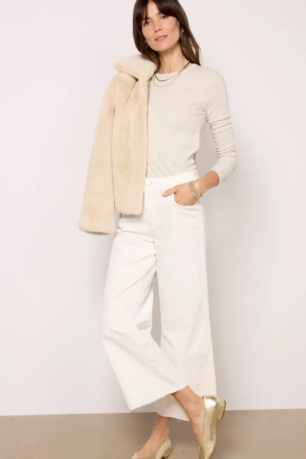 Pants & Leggings<KUT FROM THE KLOTH Meg Wide Leg Ecru
