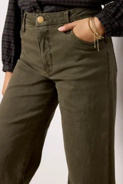 Jeans<KUT FROM THE KLOTH Meg Wide Leg Olive