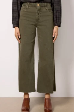 Jeans<KUT FROM THE KLOTH Meg Wide Leg Olive