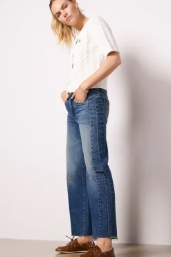 Jeans<KUT FROM THE KLOTH Meg Wide Leg w Seaming Teamwork