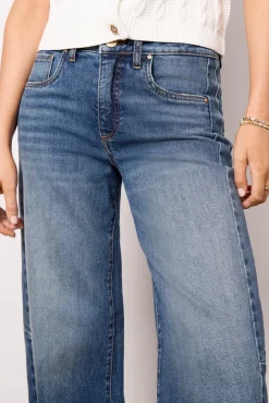 Jeans<KUT FROM THE KLOTH Meg Wide Leg w Seaming Teamwork