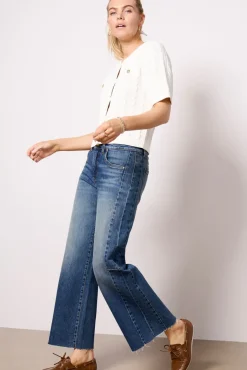Jeans<KUT FROM THE KLOTH Meg Wide Leg w Seaming Teamwork