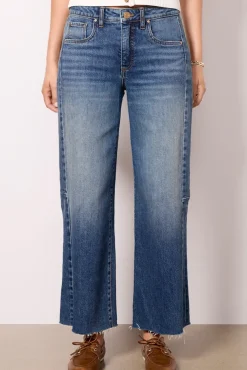 Jeans<KUT FROM THE KLOTH Meg Wide Leg w Seaming Teamwork