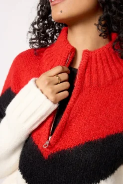 Sweaters<PISTOLA Meribel Quarter Zip Sweater Multichevron