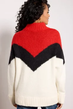Sweaters<PISTOLA Meribel Quarter Zip Sweater Multichevron