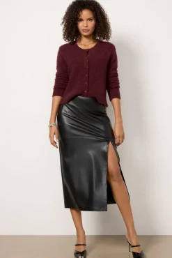 Skirts<Z SUPPLY METROPOLITAN LEATHER SKIRT Black