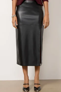 Skirts<Z SUPPLY METROPOLITAN LEATHER SKIRT Black