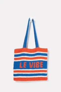 Bags<CLARE V. Michel Le Vibe Tote Cobalt/Brightpoppy