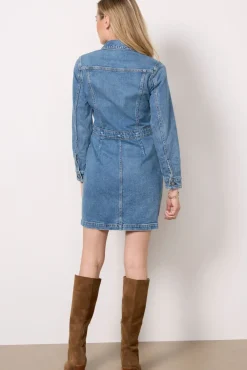 Dresses<FAHERTY Michelle Denim Dress Seabrightwash