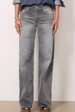Jeans<RE/DONE Mid Rise Wide Leg Grigio