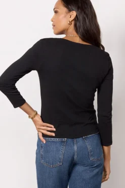 Tops & Tees<NATION LTD Mikaela Top Jetblack