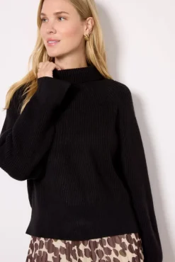 Sweaters<LNA Mila Turtleneck Black