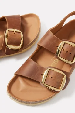 Shoes<BIRKENSTOCK Milano Big Buckle Sandal Cognac
