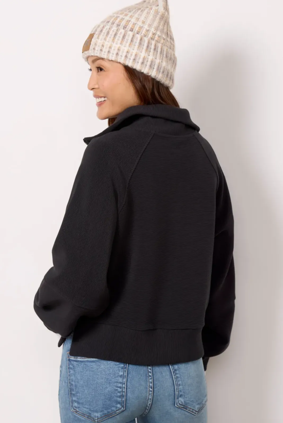 Sweatshirts<VARLEY Milano Half Zip Sweat Black